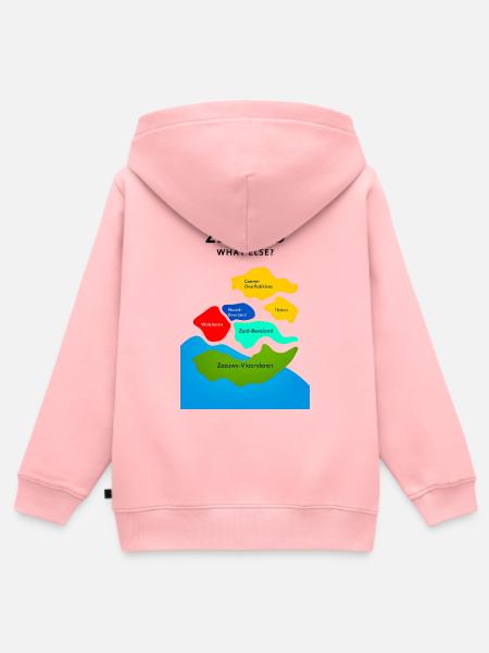 Zeeland Farbkarte - Kinder Premium Organic Zip Hoodie - Rosa
