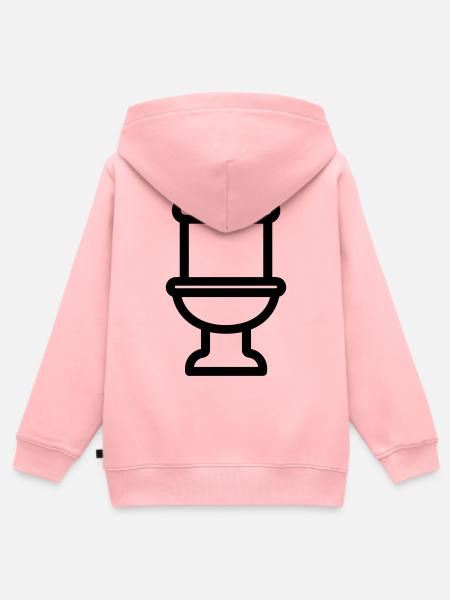 Toilette - Kinder Premium Organic Zip Hoodie - Rosa