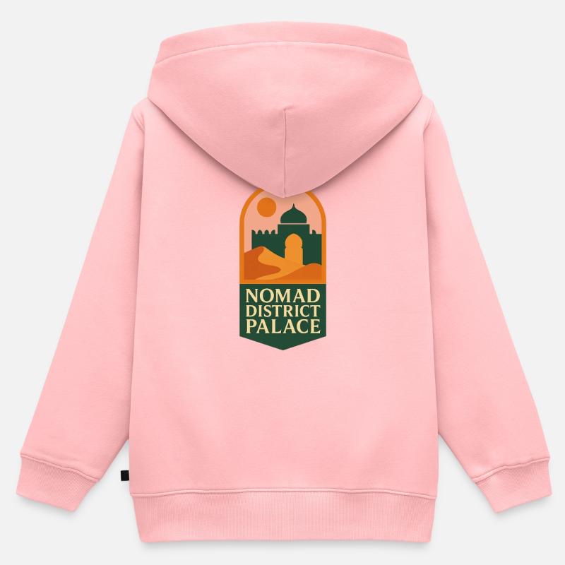 NDP006 - Sweat Premium à capuche zippé enfant bio - rose