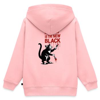 Revolt ist das neue Schwarz - Kinder Premium Organic Zip Hoodie - Rosa - Hinten - AI Model Kid Female (0cm)