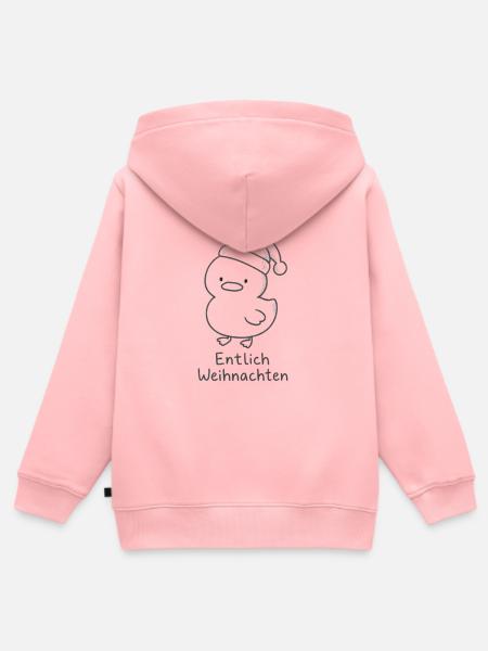 entlich weihnachten - Kinder Premium Organic Zip Hoodie - Rosa