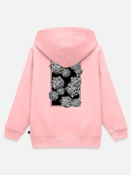 Spiegelkugeln mit Hintergrund - Kinder Premium Organic Zip Hoodie - Rosa