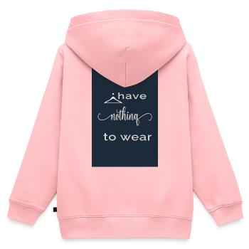 I Have Nothing to Wear – Navy Style - Kinder Premium Organic Zip Hoodie - Rosa - Hinten - AI Model Kid Female (0cm)