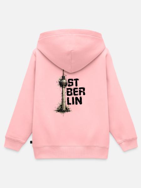 Ostberlin - Kinder Premium Organic Zip Hoodie - Rosa