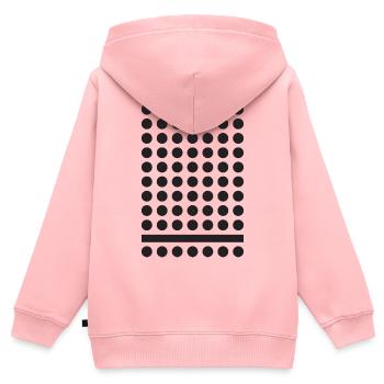Monochrome Dot Grid Pattern - Kids Premium Organic Zip-up Hoodie - rose - Back - AI Model Kid Female (0cm)