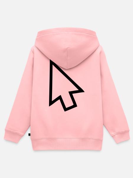 Pfeil - Kinder Premium Organic Zip Hoodie - Rosa