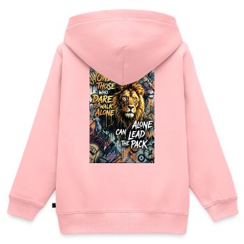 Goldener Adler Poster Wandbild Deko - Kinder Premium Organic Zip Hoodie - Rosa - Hinten - AI Model Kid Female (0cm)
