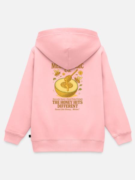 Wassermelone Retro Sommer - Kinder Premium Organic Zip Hoodie - Rosa