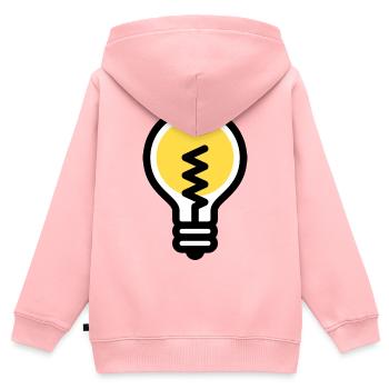 Glühbirne, Idee, Innovation - Kinder Premium Organic Zip Hoodie - Rosa - Hinten - AI Model Kid Female (0cm)