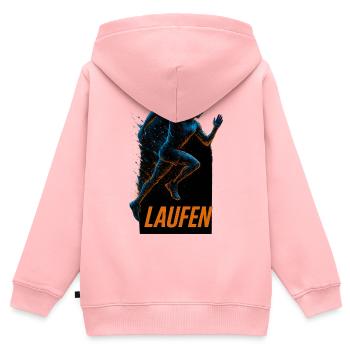 Neonlauf Sprintender Runner - Kinder Premium Organic Zip Hoodie - Rosa - Hinten - AI Model Kid Female (0cm)