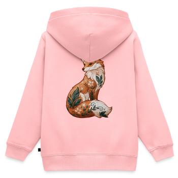 Fox decorative - Kids Premium Organic Zip-up Hoodie - rose - Back - AI Model Kid Female (0cm)