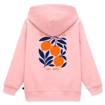 Grandchildren 2027 - Kids Premium Organic Zip-up Hoodie - rose - Back - AI Model Kid Female (0cm)