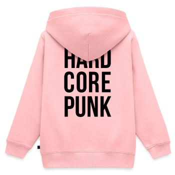 Hardcore-Punk - Kinder Premium Organic Zip Hoodie - Rosa - Hinten - AI Model Kid Female (0cm)