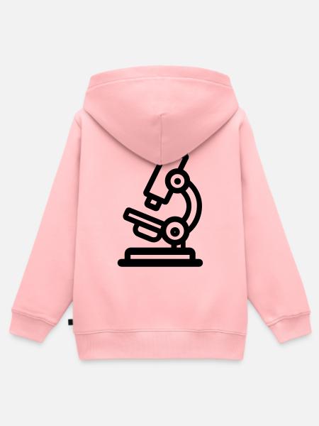 Mikroskop - Kinder Premium Organic Zip Hoodie - Rosa