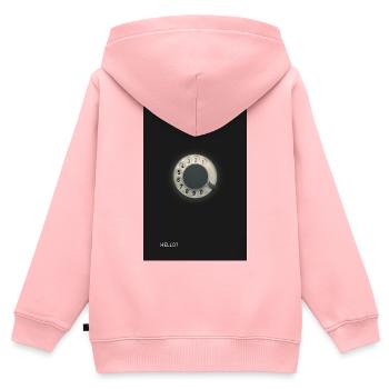 Hello – Vintage Wählscheiben Telefon - Kinder Premium Organic Zip Hoodie - Rosa - Hinten - AI Model Kid Female (0cm)