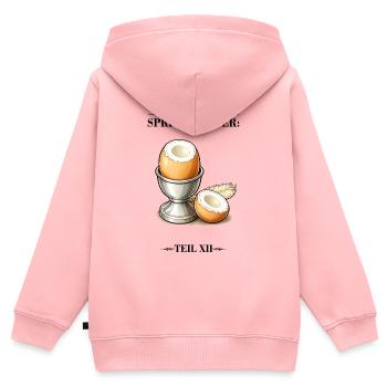 Sprichwort Nicht das Gelbe vom Ei - Kinder Premium Organic Zip Hoodie - Rosa - Hinten - AI Model Kid Female (0cm)