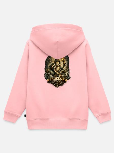 Leuchtturm Kraken Sailor - Kinder Premium Organic Zip Hoodie - Rosa