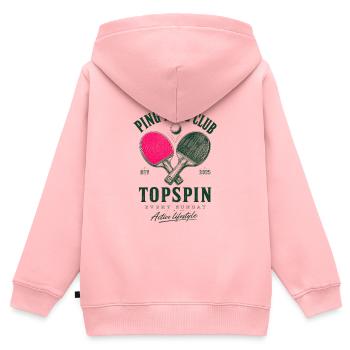 Ping Pong Club Topspin Vintage - Kinder Premium Organic Zip Hoodie - Rosa - Hinten - AI Model Kid Female (0cm)