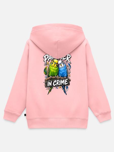 Wellensittiche Partner im Crime - Kinder Premium Organic Zip Hoodie - Rosa