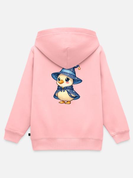 Küken im Zauberhut und Cape - Kinder Premium Organic Zip Hoodie - Rosa