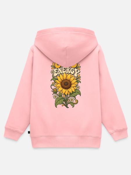 Gute Energie Sonnenblume - Kinder Premium Organic Zip Hoodie - Rosa