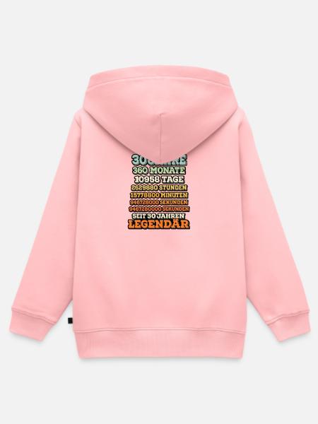 30 Jahre legendär – Geschenk zum 30. - Kinder Premium Organic Zip Hoodie - Rosa