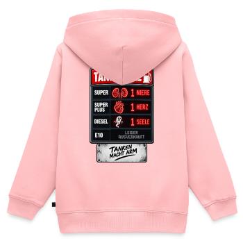 Tanken Macht Arm Spritpreise Tankstelle - Kinder Premium Organic Zip Hoodie - Rosa - Hinten - AI Model Kid Female (0cm)