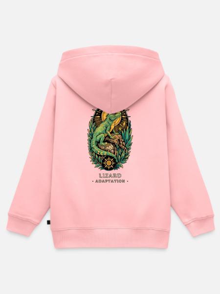 TOTEM LIZARD Adaption - Kinder Premium Organic Zip Hoodie - Rosa