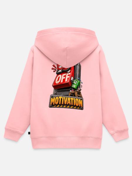 Motivation AUS – Humor-Schalter - Kinder Premium Organic Zip Hoodie - Rosa