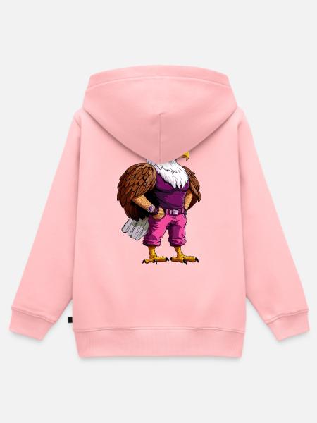 Adler Sporttrainer - Kinder Premium Organic Zip Hoodie - Rosa
