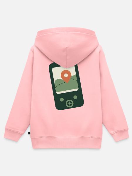 GPS-Empfänger - Kinder Premium Organic Zip Hoodie - Rosa