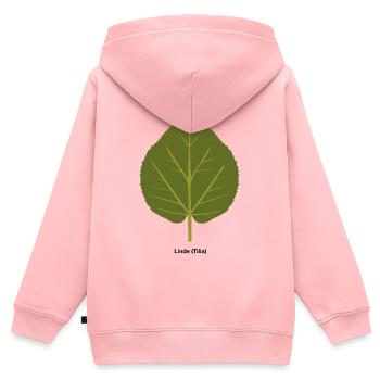 Lindenblatt - Kinder Premium Organic Zip Hoodie - Rosa - Hinten - AI Model Kid Female (0cm)