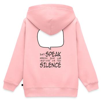 Sprechen Sie nicht - Kinder Premium Organic Zip Hoodie - Rosa - Hinten - AI Model Kid Female (0cm)