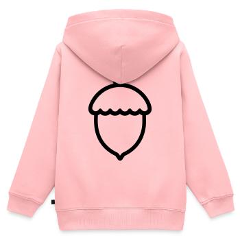 Eiche - Kinder Premium Organic Zip Hoodie - Rosa - Hinten - AI Model Kid Female (0cm)