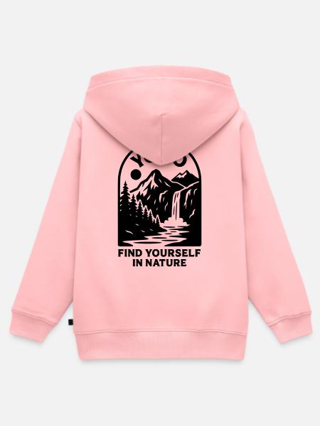 yoho national park - Kinder Premium Organic Zip Hoodie - Rosa
