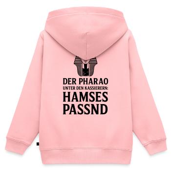 pharao kassiererin kasse supermarkt hamses passend - Kinder Premium Organic Zip Hoodie - Rosa - Hinten - AI Model Kid Female (0cm)