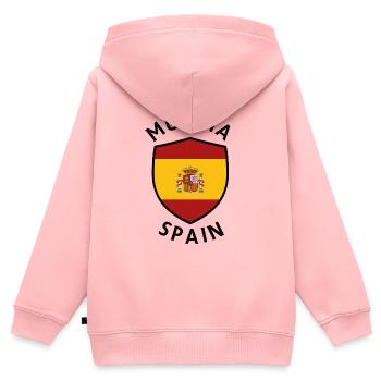 Murcia-Schild unter spanischer Flagge - Kinder Premium Organic Zip Hoodie - Rosa - Hinten - AI Model Kid Female (0cm)