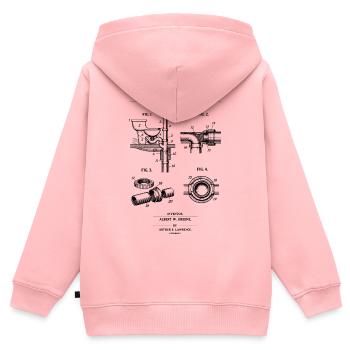 Bauplan für sanitäre Sanitäranschlüsse - Kinder Premium Organic Zip Hoodie - Rosa - Hinten - AI Model Kid Female (0cm)