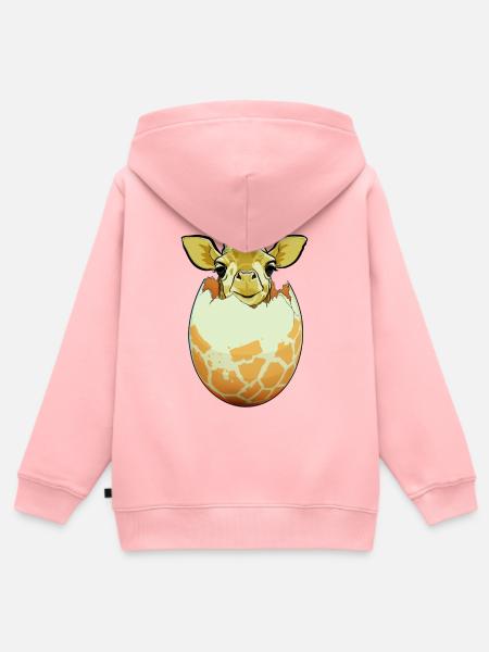 Giraffenschlüpf - Kinder Premium Organic Zip Hoodie - Rosa