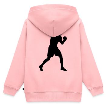 Boxer - Kinder Premium Organic Zip Hoodie - Rosa - Hinten - AI Model Kid Female (0cm)