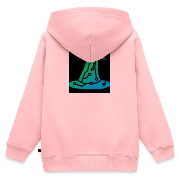 Hexenhut-Hacker - Kinder Premium Organic Zip Hoodie - Rosa - Hinten - AI Model Kid Female (0cm)