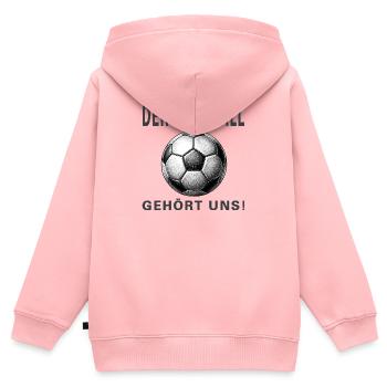Der Fussball gehört uns - Kinder Premium Organic Zip Hoodie - Rosa - Hinten - AI Model Kid Female (0cm)