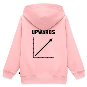 Team Aufwärts (Erfolg / Fortschritt / Schwarz) - Kinder Premium Organic Zip Hoodie - Rosa - Hinten - AI Model Kid Female (0cm)