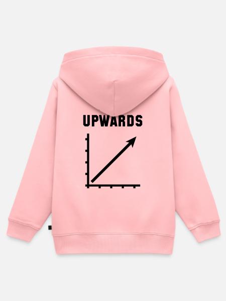 Team Aufwärts (Erfolg / Fortschritt / Schwarz) - Kinder Premium Organic Zip Hoodie - Rosa