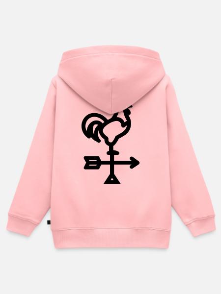 Wetterhahn - Kinder Premium Organic Zip Hoodie - Rosa