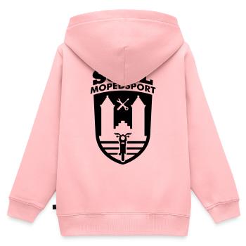Suhl Mopedsport S50 S51 v.2 (Farbe änderbar) - Kinder Premium Organic Zip Hoodie - Rosa - Hinten - AI Model Kid Female (0cm)