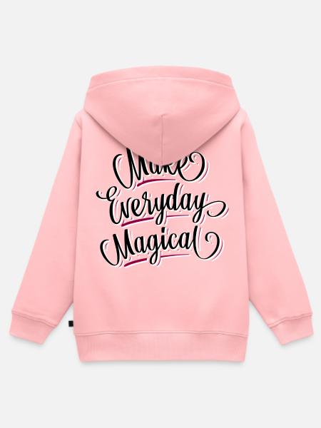 Magisch - Magic - Mädchenhaft - Carpe Diem - Kinder Premium Organic Zip Hoodie - Rosa