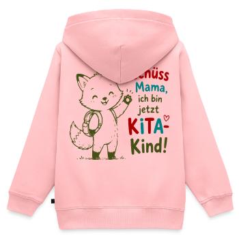 Kita Abschiedskind - Kinder Premium Organic Zip Hoodie - Rosa - Hinten - AI Model Kid Female (0cm)