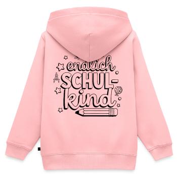 Endlich Schulkind Ausmalen Rakete Einschulung - Kinder Premium Organic Zip Hoodie - Rosa - Hinten - AI Model Kid Female (0cm)