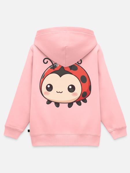 Marienkäfer  - Kinder Premium Organic Zip Hoodie - Rosa